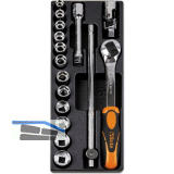 BETA Werkzeugsortiment Steckschl�sseleinsatz T100 1/2" 16-teilig