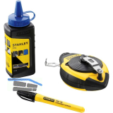 STANLEY Schlagschnur-Set Fatmax 30 m + Farbkreide und Permanent Marker