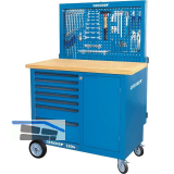 GEDORE Rollwerkbank BR1504 1100 x 550 x 985 mm mit R�ckwand 7 Schubladen