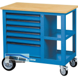 GEDORE Rollwerkbank 1502S 950 x 870 x 550 mm m. Schraubstock 6 Schubladen