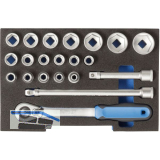 GEDORE Steckschl�ssel-Satz 1100 CT1-19 1/2" vierkant m. Umschaltknarre 21-teilig