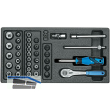 GEDORE Steckschl�ssel-Sortiment 1/4" 1500 ES-20 in 1/3 ES-Modul 37-teilig