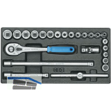 GEDORE Steckschl�ssel-Sortiment 3/8" 1500 ES-30 in 1/3 ES-Modul 24-teilig