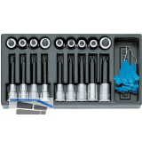 GEDORE Satz Schraubendrehereins�tze 1/2"1500 ES-ITX19LKP in 1/3 ES-Modul 18-tlg.