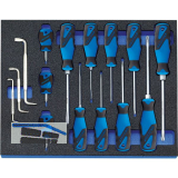 GEDORE Schraubendreher-Satz 2005 CT2-2160 in 2/4 CT-Modul 15-teilig