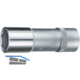 GEDORE Steckschl�ssel-Einsatz lang 19L DIN3124 1/2"vierkant 16.0 mm sechskant