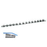 GEDORE Federklemmleiste f�r 14 Steckschl�sseleins�tze 1/2" L�nge 405 mm