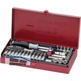 WGB Steckschl�ssel-Satz 1/4" vierkant mit Umschaltknarre 36-teilig
