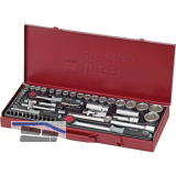 WGB Steckschl�ssel-Satz No. 3920 1/4"+1/2" vierkant mit Umschaltknarre 56-teilig