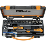 BETA Steckschl�ssel-Satz 900/C13-5 1/4"vierkant mit Umschaltknarre 18-teilig