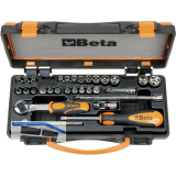 BETA Steckschl�ssel-Satz 900/C24 1/4"vierkant mit Umschaltknarre 30-teilig
