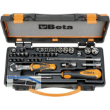 BETA Steckschl�ssel-Satz 900/C11 1/4"vierkant mit Umschaltknarre 36-teilig