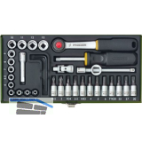 PROXXON Steckschl�ssel-Satz 1/4"vierkant mit Umschaltknarre 36-teilig