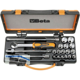 BETA Steckschl�ssel-Satz 910A/C16 3/8"vierkant mit Umschaltknarre 21-teilig