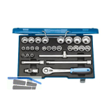 GEDORE Steckschl�ssel-Satz 19 VMU-10 1/2"vierkant mit Umschaltknarre 28-teilig