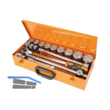 BETA Steckschl�ssel-Satz 928A/C9SN 3/4"vierkant mit Umschaltknarre 17-teilig