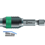 WERA Universal Bithalter Rapidaptor 889/4/1K mit Dauermagnet 1/4"sechskant 50 mm