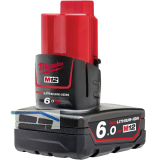 MILWAUKEE Akku / Ersatzakku M12 B6 12 Volt / 6,0 Ah Red Li-Ion