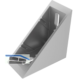 FATH Zinkwinkel 40 x 80 mm pulverbeschichtet alufarbig flach Nut 8