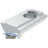 FATH Nutenstein Nut 8 einschwenkbar mit F�hrungssteg und Federkugel M3