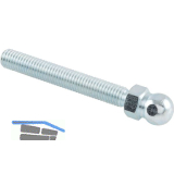 FATH Gewindestange f�r Gelenkstellfu� metrisch Kugel 15 M10 x 45 mm