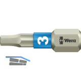 WERA Bit-Einsatz Edelstahl 3840/1TS 1/4"sechskant 3.0/25 mm Innensechskant