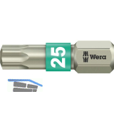 WERA Bit-Einsatz Edelstahl 3867/1TS 1/4"sechskant TX25/25 mm Torx�