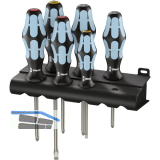 WERA Schraubendreher-Satz 3334/3350/3355/6 Edelstahl PH/PZ/Schlitz 6-teilig