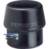 HALDER Schonhammer-Einsatz Kopf � 50 mm Gummi schwarz