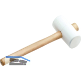 KAUFMANN Gummihammer wei� Kopfdurchmesser 65 mm mit Eschenstiel