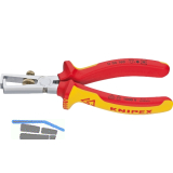 KNIPEX Abisolierzange VDE 1106, f�r Kabel 0,5 mm, 10 mm�, AWG 7, L=160 mm