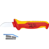 KNIPEX Kabelmesser VDE 9852, gerade Schneide, Klingenl�nge 50 mm, L=190 mm