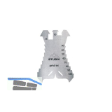 STUBAI Anrei�schablone 140x100x1.3 mm Ma�einteilung 5-100 mm in 5 mm Schritten