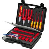 KNIPEX Kompakt-Werkzeugkoffer isoliert 989911, 17-teilig, Kunststoff schwarz