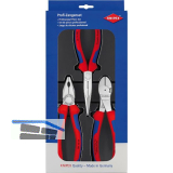 KNIPEX Zangenset 3-teilig Kombizange, Seitenschneider, Flachrundzange