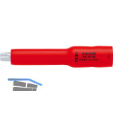 KNIPEX Steckschl�ssel-Einsatz isoliert 9829, 3/8" f�r TX50, L�nge 117 mm