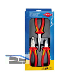 KNIPEX Zangen-Set VDE Elektro-Paket 3-tlg.Kombi-Flachrundzange, Seitenschneider
