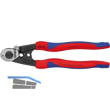 KNIPEX Drahtseilschere 9562 f�r Draht/Kabel bis 7mm, 2K-Griff, br�niert, L=190mm