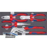 KNIPEX Zangen-Set "Basic Chrom" 4-teilig 002001V17 in Schaumstoffeinlage