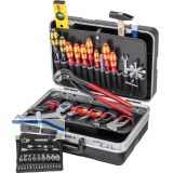 KNIPEX Sanit�r-Werkzeugkoffer 002121HKS, 52-teilig, ABS Kunststoff schwarz