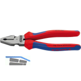 KNIPEX Kraft-Kombizange, poliert, 2-K Griffe 180 mm
