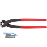 KNIPEX Ohrklemmenzange 1099I, mit Pressnase, schwarz, L= 220 mm
