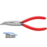 KNIPEX Flachrundzange mit Schneide, gebogen 160 mm