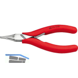 KNIPEX Elektronik Greifzange 3511 DIN 9655 flache Backen, KS-Griffe, L=115 mm
