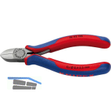 KNIPEX Seitenschneider f�r Elektromechaniker 7622, 2K-Griff, schwarz pol. 125 mm