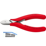 KNIPEX Elektronik-Seitenschneider 7701 DIN 9654 rund, kleine Facette, L=115 mm