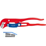 KNIPEX S-Maul-Rohrzange 8360 mit Schnelleinstellung 1", L=330 mm, rot