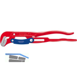 KNIPEX S-Maul-Rohrzange 8360 mit Schnelleinstellung 1.1/2", L=420 mm, rot
