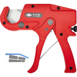 KNIPEX Rohrabschneider f�r Kunststoffrohre 9410, 6-35 mm, Alu rot, L=185 mm