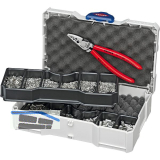 KNIPEX Crimpsortiment Aderendh�lsen unisoliert im Systainer + Crimpzange